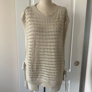 Max Studio London Beige Knit Women's Sweater L